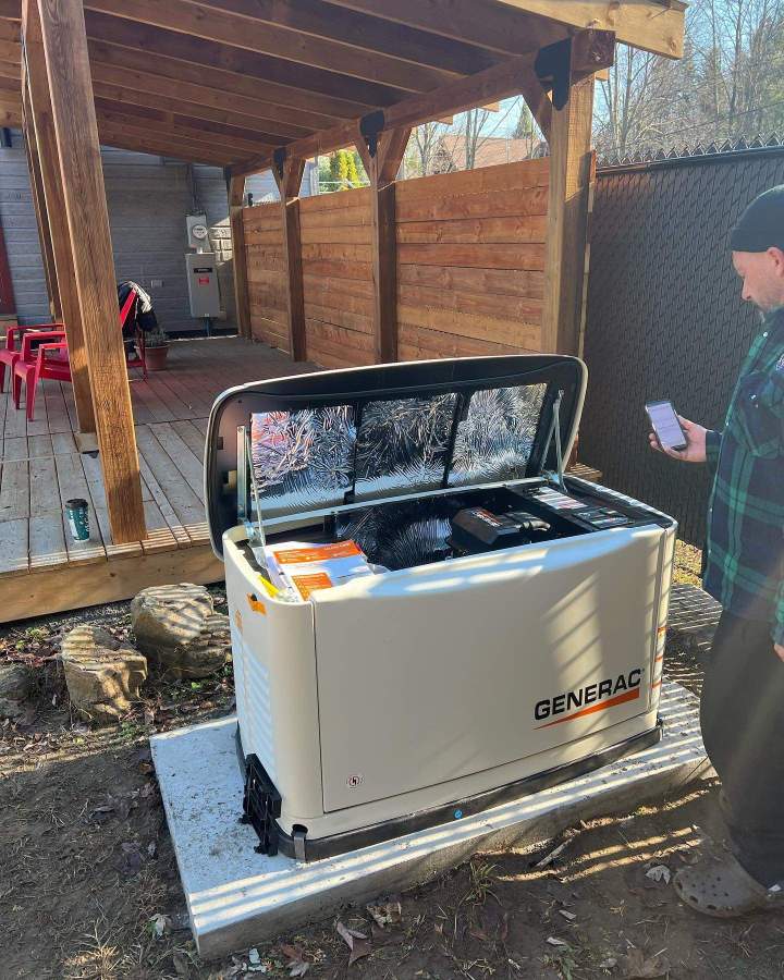 Pose d'une génératrice Montréal